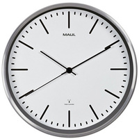 MAUL Horloge murale/horloge radio pilotée MAULfly, blanc