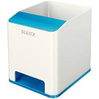 LEITZ Pot à crayons Sound WOW Duo Colour, bleu