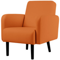 PAPERFLOW Fauteuil LISBOA, habillage simili cuir, orange