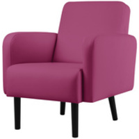 PAPERFLOW Fauteuil LISBOA, habillage simili cuir, violet