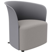 PAPERFLOW Fauteuil visiteur 'CROWN', gris