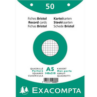 EXACOMPTA Fiches bristol, A5, uni, blanc