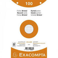 EXACOMPTA Fiches bristol, A5, quadrillé, assorti