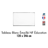 TAB. BLANC EMAILLE NF EDUC.   120 X 246 CM