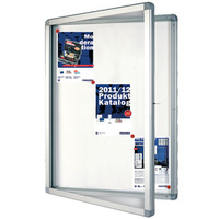 FRANKEN Vitrine d'affichage ECO pour 12 x A4, surface métal