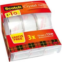 Scotch Ruban adhésif Crystal Clear 600, pack Caddy