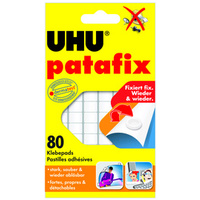 UHU Pâtes adhésives patafix, repositionnable, blanc