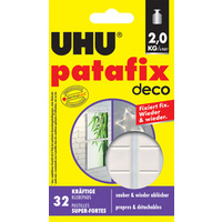 UHU Pastilles adhésives patafix deco, détachable, blanc