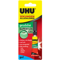 UHU colle instantanée SUPERFLEX GEL, tube de 3 g