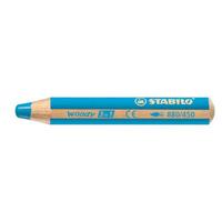 STABILO Crayon multi-talents woody 3 en 1, rond, cyan