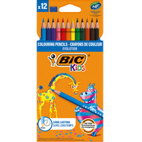 BIC KIDS Crayon de couleur Evolution ecolutions, étui de 12