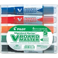 PILOT Marqueur pour tableau blanc V BOARD MASTER, étui de 5