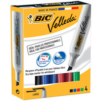 BIC Marqueur pour tableau blanc Velleda 1781, étui de 4