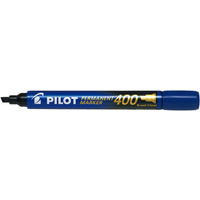 PILOT Marqueur permanent 400, pointe biseautée, bleu