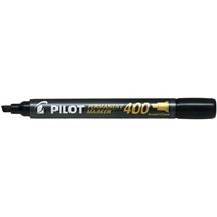 PILOT Marqueur permanent 400, pointe biseautée, noir