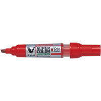 PILOT Marqueur permanent V SUPER COLOR, biseauté, rouge