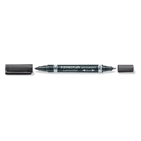 STAEDTLER Marqueur permanent 348 Lumocolor duo, noir