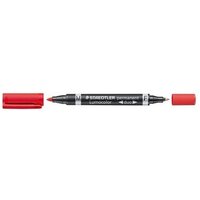 STAEDTLER Marqueur permanent 348 Lumocolor duo, rouge