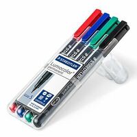 STAEDTLER Marqueur permanent 313S Lumocolor, étui de 4