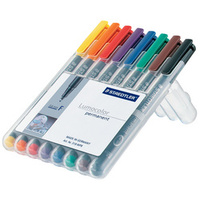 STAEDTLER Marqueur permanent 318F Lumocolor, étui de 8