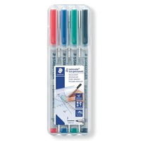 STAEDTLER Marqueur non permanent 316F Lumocolor, étui de 4