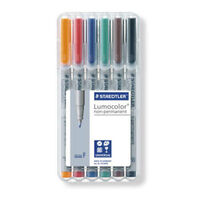 STAEDTLER Marqueur non permanent 316F Lumocolor, étui de 6