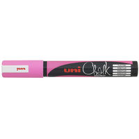 uni-ball Marqueur craie Chalk marker PWE5M, rose fluo