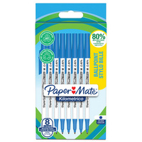 Paper:Mate Stylo à bille Kilometrico, blister de 8, bleu