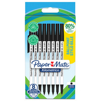 Paper:Mate Stylo à bille Kilometrico, blister de 8, noir