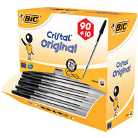 BIC Stylo à bille Cristal Original, VALUE PACK, noir