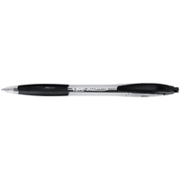 BIC Stylo à bille rétractable Atlantis Classic, noir