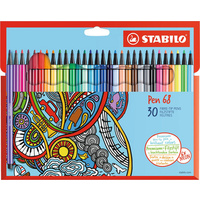 STABILO Feutre Pen 68, étui en carton de 30