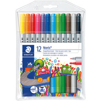 STAEDTLER Feutre de coloriage double pointe Noris,étui de 12