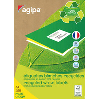 agipa Etiquette multi-usage, recyclé, 70 x 35 mm, blanc