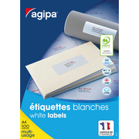 agipa Etiquette universelle, 70 x 42 mm, coins droits