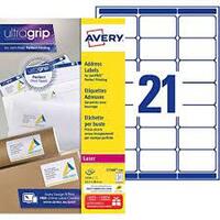 AVERY Etiquette d'adresse, 63,5 x 38,1 mm, blanc