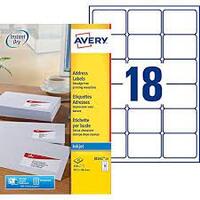 AVERY Etiquette d'adresse jet d'encre, 63,5 x 46,6 mm, blanc