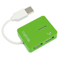 LogiLink Hub USB 2.0 Smile, 4 ports, vert