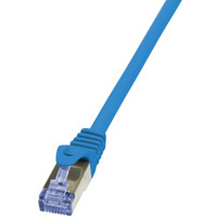 LogiLink Câble patch, Cat. 6A, S/FTP, 0,25 m, bleu