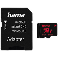 hama Carte mémoire Micro SecureDigital XC, classe 3, 64 GB