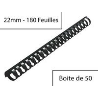 Fellowes Peigne à relier en plastique, format A4, 22 mm,