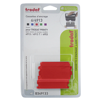 trodat Cassette d'encrage 6/4913, pack de 2, rouge