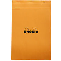 RHODIA Bloc agrafé No. 19, format A4+, quadrillé 5x5, orange