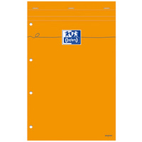 Oxford Bloc-notes, 210 x 315, quadrillé, 80 feuilles, orange