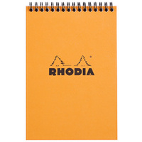 RHODIA Bloc spiralé No. 16, format A5, quadrillé 5x5, orange