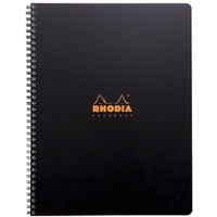 RHODIA Cahier à spirale 'Note Book', A4+, quadrillé 5x5,noir