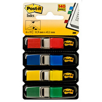 Post-it Marque-pages Index mini, 11,9 x 43,2, 4 couleurs