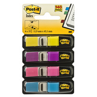 Post-it Marque-pages Index mini, 11,9 x 43,2, 4 couleurs