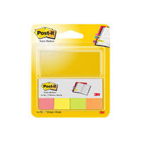 Post-it Marque-pages en papier, 20 x 38 mm, en couleurs fluo