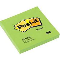 Post-it Bloc-note adhésif, 76 x 76 mm, vert néon